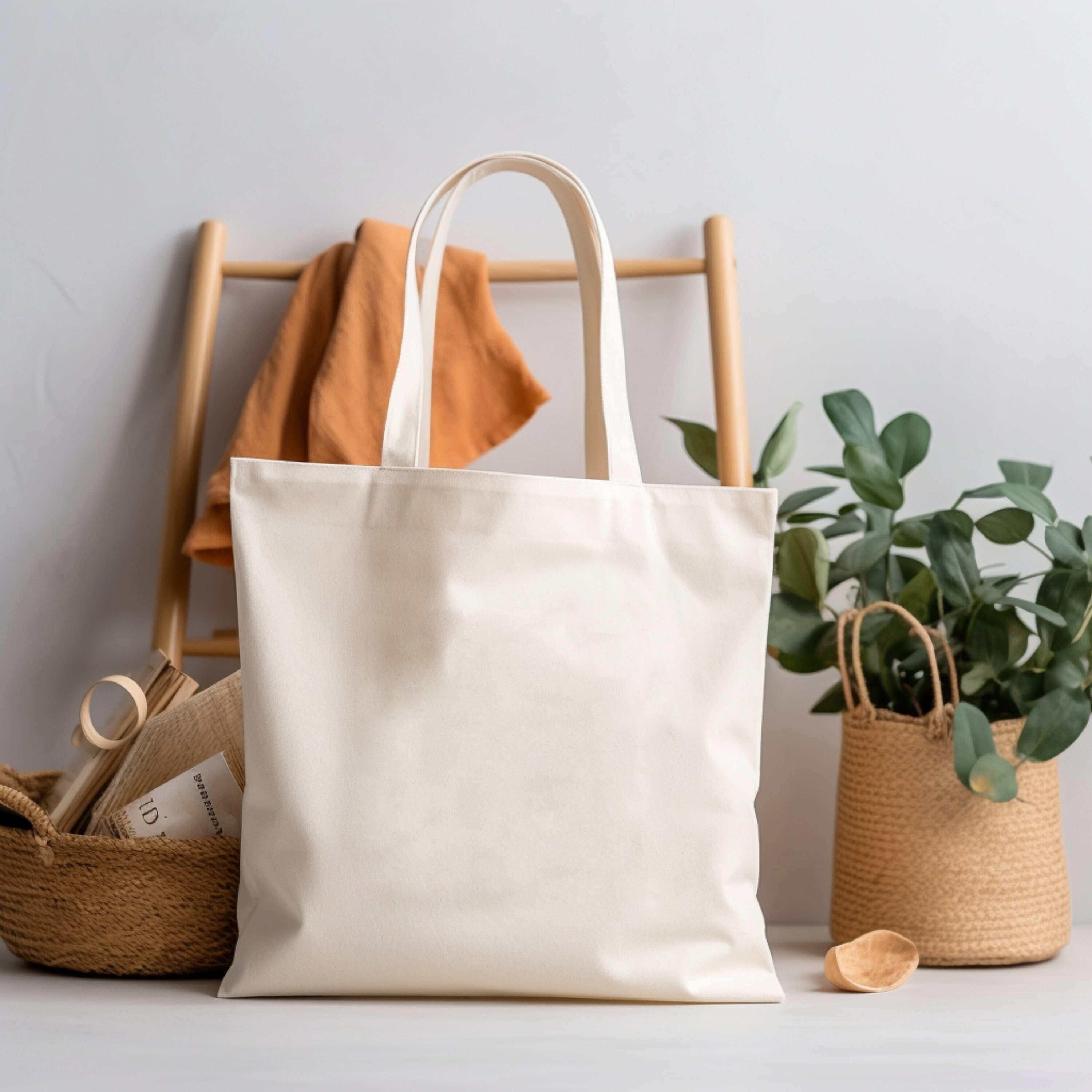 Blank everyday cotton tote bags