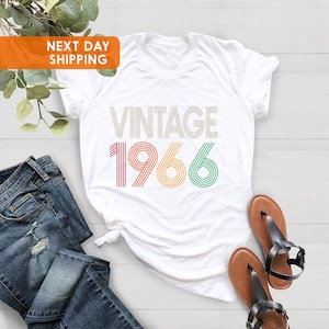 60th Birthday Shirt For Women, 60th Birthday Shirt For Men, 60th Birthday T-Shirt for Best Friend, Retro Shirt, Vintage 1966 Shirt afbeelding 2