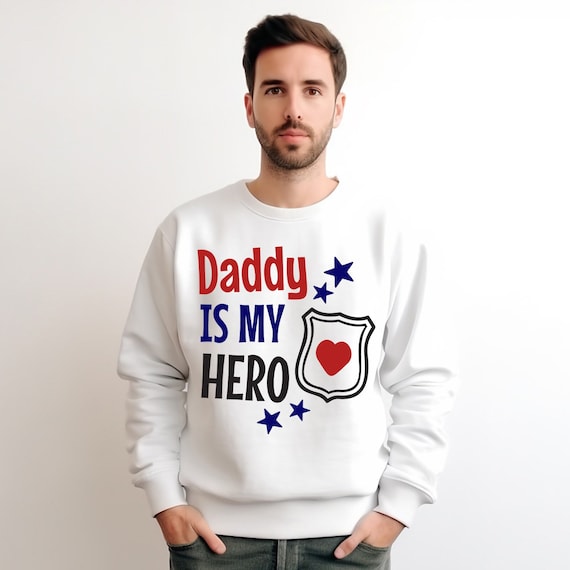 Sweat papa est mon héros, pull cool pour père, idée cadeau fête