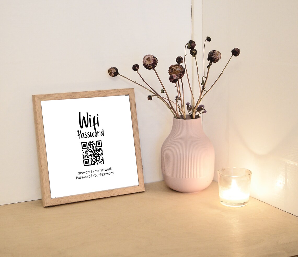 5 Different Design QR Code Sign QR Code Wifi Sign QR Wifi - Etsy