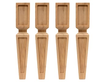 Table Legs Wood, Set of 4, Turned Table Legs, Furniture Legs, Dining Table Legs, Chair Legs, Coffee Table Legs, Chunky Legs, Bench Legs