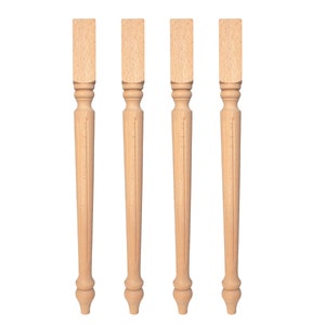 Table Legs Wood, Set of 4, Turned Wood Legs, Turned Table Legs, Dining Table Legs, Island Legs, Console Table Legs, Farmhouse Table Legs