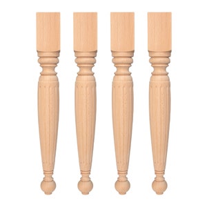 Table Legs, Set of 4, Dining Table Legs, Wooden Table Legs, Turned Legs, Island Legs, Kitchen Table Legs, Farmhouse Table Legs, Wood Legs