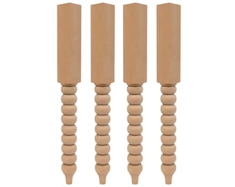 Pieds de table tournés, Pieds de table en bois, Pieds de meuble, Pieds de table non finis, Pieds de table basse, Pieds de table de bout, Pieds de table d'appoint