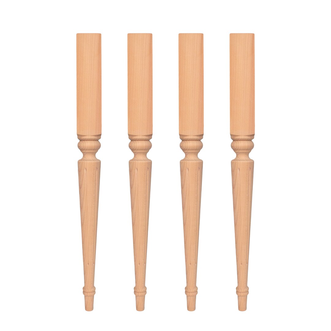 Wooden Table Legs, Set of 4, Turned Table Legs, Dining Table Legs