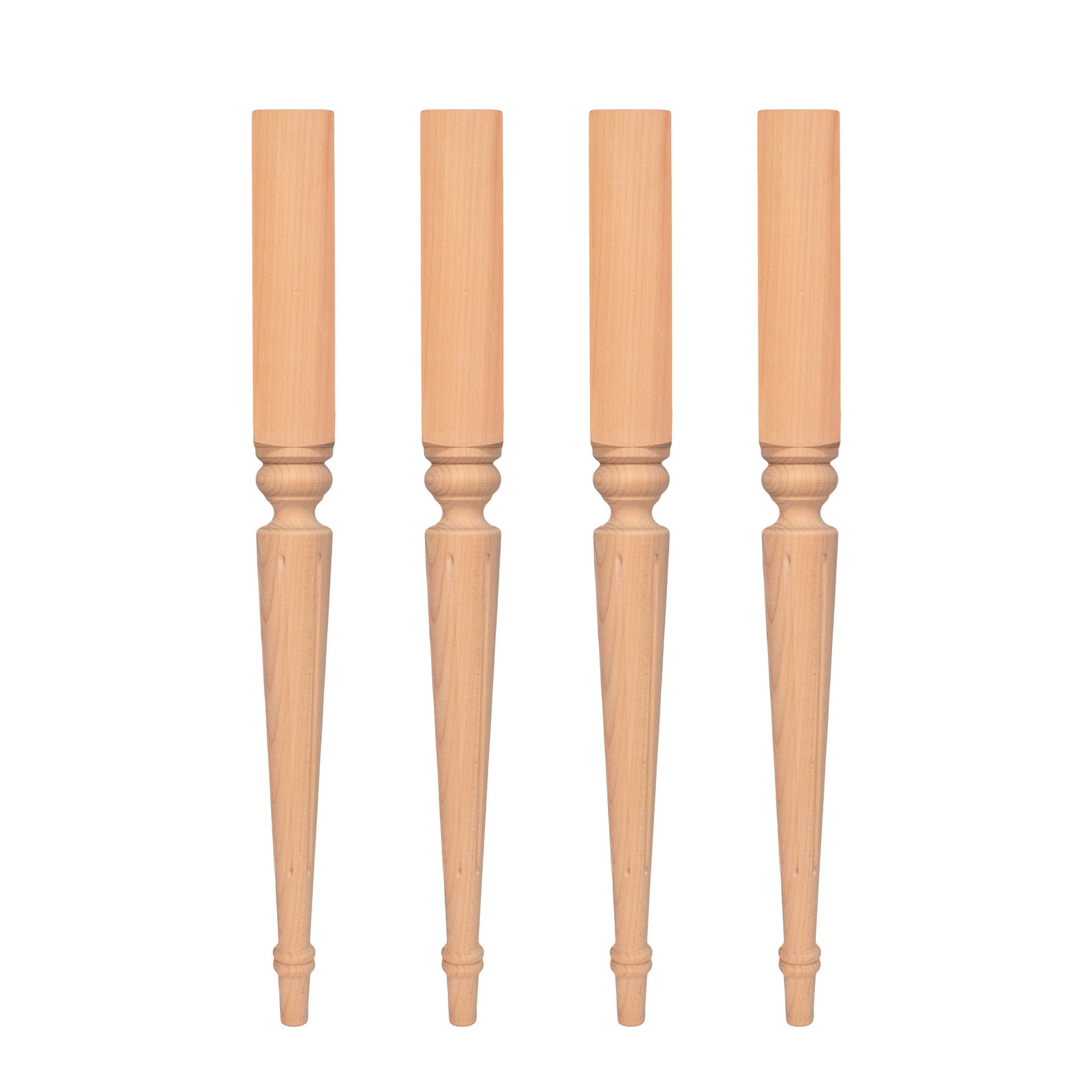 Wooden Table Legs Set of 4 Turned Table Legs Dining Table Etsy