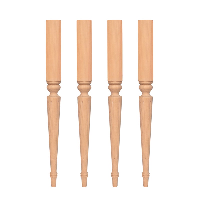 Wooden Table Legs Set of 4 Turned Table Legs Dining Table Etsy