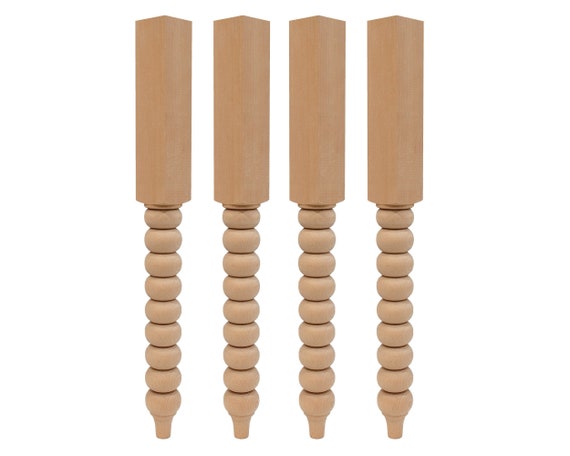 Turned Table Legs, Wood Table Legs, Furniture Legs, Unfinished Table Legs, Coffee Table Legs, End Table Legs, Side Table Legs