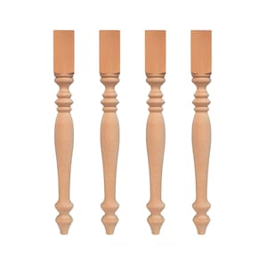 Kitchen Island Legs, Set of 4,  Wood Table Legs, Turned Table Legs, Wood Desk Legs, Console Table Legs, Chair Legs, Bench Legs, Turned Legs