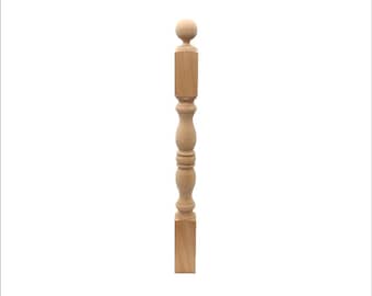 Wooden stair spindle, Lathe stair spindle, Wooden Baluster, Balustrade, Balusters, Wood lathe, Stair railing, stair spindle