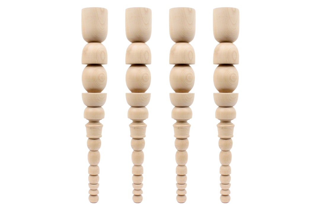 29 Unfinished Table Legs, Turned Table Legs, Farmhouse Dining Table Legs, Wood Table Legs