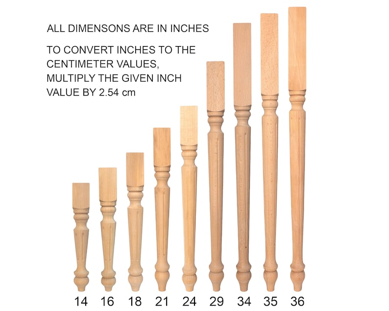 Table Legs Wood Set of 4 Turned Wood Legs Turned Table Etsy