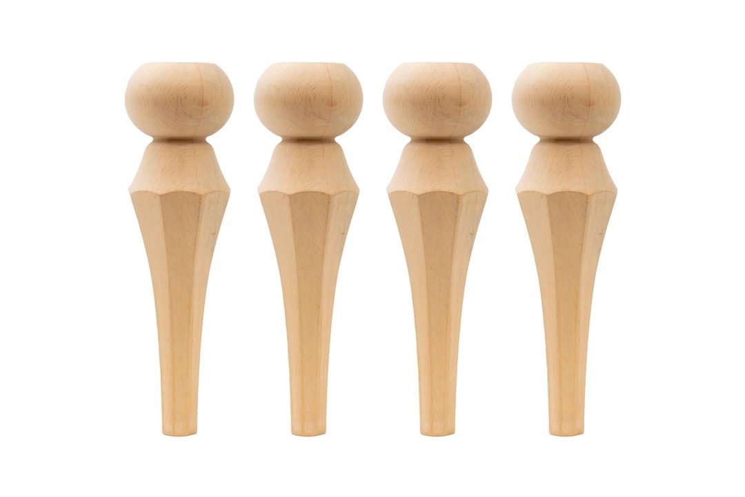 8 Furniture Legs, Set of 4, Sofa Legs Wood, Couch Legs, Dresser Legs