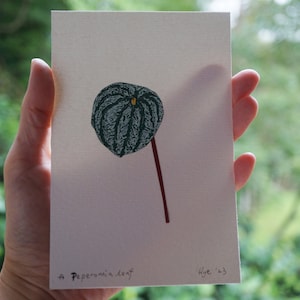 Wassermelone Peperomia Blatt Kunst Media Konsole Dekor, TV Schrank Dekor Papierpflanze Handmade Geschenk, Pflanzeneltern Geschenk