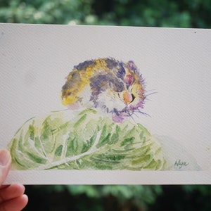 Original Hamster Painting, Hamster Portrait, Custom Hamster Portrait, Pet Portrait, Hamster Gift, Pet Memorial