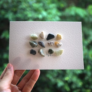 Pebble Art, Colourful Pebble for Art Lovers, Abstract Nature Wall Decor, Natural Stone Art, Unique Handmade Gift