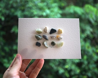 Arte con guijarros coloridos, regalo para él, decoración abstracta en piedra, regalo de la naturaleza
