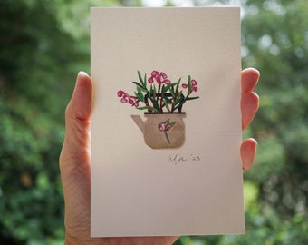 Hand-cut Paper Flower, Paper Bog Rosemary, Gift For Mum