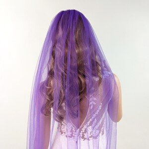 Purple Ombre Veil, Purple Champagne Veil, Purple Bridal Veil ...