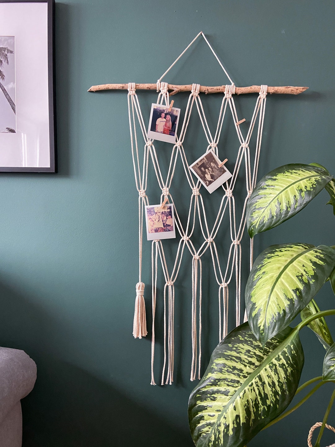 Macramé Photo Wall / Wall Hanging / Photo Holder / Decoration Etsy