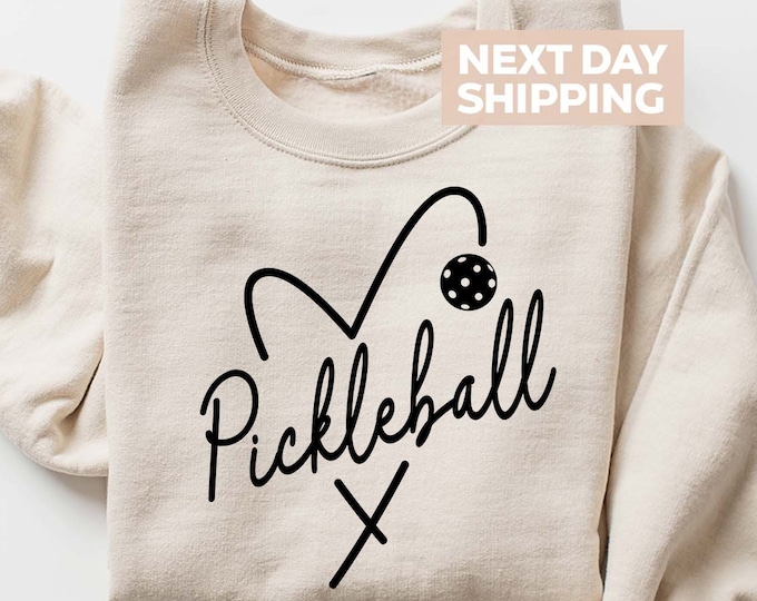 Pickleball Heart Sweatshirt, Pickleball Lover Sweater, Love Pickleball Shirt, Cute Pickleball Sweater, Pickleball Player Shirt,Game Day Gift