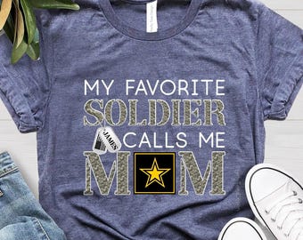Personalized Soldier Mom Shirt: Army Family Day Tee