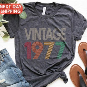 48th Birthday Shirt, Vintage 1977 Shirt, 48th Birthday Gift For Women, 48th Birthday Gift For Men, 48th Birthday Party, 48th Birthday Woman