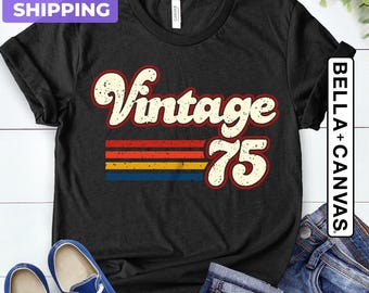 51st Birthday Gift For Woman, 1975 Vintage Shirt, 51st Birthday Gift For Men, Vintage 1975 Shirt, Retro 1975 Shirt, Born In 1975  Shirt