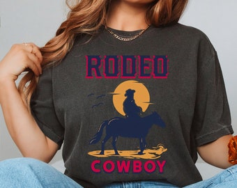 Rodeo Western Cowboy T-Shirt, Vintage 90s Graphic Western Shirt, Retro Rodeo Tee, Cowboy Comfort Colors®, Wild West Gift, Rodeo Graphic Tee