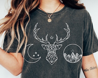 Velaris Shirt, The Night Court Shirt, Crescent City Merch, Night Court Shirt, Comfort Colors®, Acotar Shirt, Sjm Bookish, Reindeer Shirt