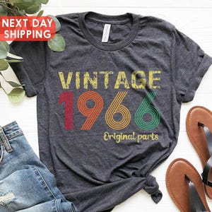 Vintage 1966 Original Part Tee, Vintage 1966 Shirt, 60th Birthday Gift For Men, Born In 1966, 60th Birthday Gift For Women, 1966 Retro Shirt
