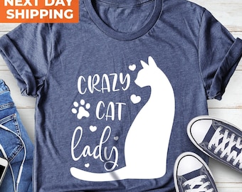 Crazy Cat Lady Shirt, Cat Mom Gifts, Cute Cat Gift, Cat Shirt, Vintage Shirt, Cat Lover Shirt, Cat Mom Shirt, Cat Owner Gift, Cat Mom, Retro