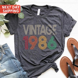 1986 Vintage Shirt, 1986 Birthday Shirt, 40th Birthday Gift, 40th Birthday Gift Shirt, 1986 Vintage Tee, 1986 Retro Shirt image 1