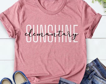 Custom School Spirit Shirt, Custom Teacher Shirts, Custom School Shirt, Teacher Team Shirts, Personalized School Tshirt, Teacher Gift