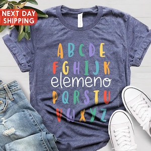 ABC Elemeno Shirt, Teacher Shirt, Kindergarten Teacher Shirt, Alphabet Shirt, Preschool Teacher Shirt, ABC Shirt, Teacher Day Shirt image 1