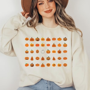 Halloween Pumpkin Sweatshirt, Halloween Sweatshirt, Trendy Fall Sweatshirt, Halloween Pumpkin Shirt, Mom Halloween T-Shirt, Pumpkin Shirt