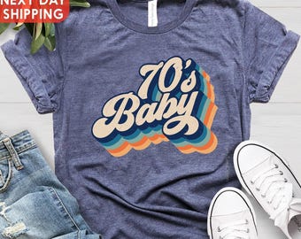 50th Birthday Shirt, 70's Baby Shirt, Vintage Shirt, Retro Shirt, 70's Vintage Shirt, 70s Shirt, 1974 Birthday Party Shirt, Fifty AF Shirt