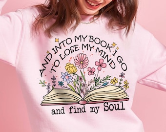 Floral Book Sweater, Cute Book Sweatshirt, Librarian Sweatshirt, Book Crewneck, Bookworm Sweatshirt, Book Lover Sweatshirt, Bookish Hoodie