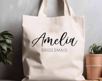 Bridesmaid Tote Bags, Personalized Bridesmaid Bags, Custom Bridesmaid Tote Bags, Bridal Party Bridesmaid Gifts, Maid of Honor Tote, Tote Bag