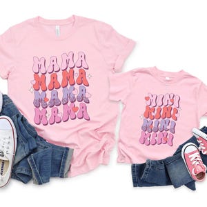 Mama Mini Matching Shirt, Mother Daughter Shirts, Matching Mommy and Me T-Shirt, Mother&#39;s Day Shirt, Valentine&#39;s Day Tee, Baby and Mom Shirt