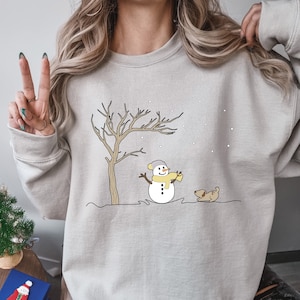 Christmas Snowman Sweatshirt, Snowman Sweater, Snowman Shirt, Christmas Dog Lover Crewneck, Christmas Shirts for Women, Christmas Sweatshirt