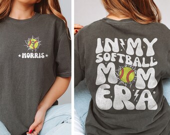 Custom In My Softball Mom Era Shirt, Softball Mom Era Shirt, Game Day Tee, Sport Mom Gift, Softball Lover, Softball Mom Comfort Colors® Tee
