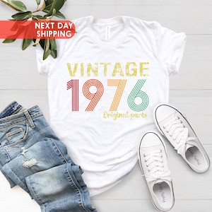 Camiseta vintage original de 1976, camiseta retro de 1976, camiseta vintage del 50.º cumpleaños, nacido en 1976, regalo de 50.º cumpleaños para mujer, regalo de 50.º cumpleaños para hombre imagen 3