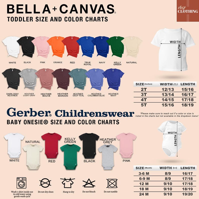 a baby onesie and color chart for the baby onesie and color chart