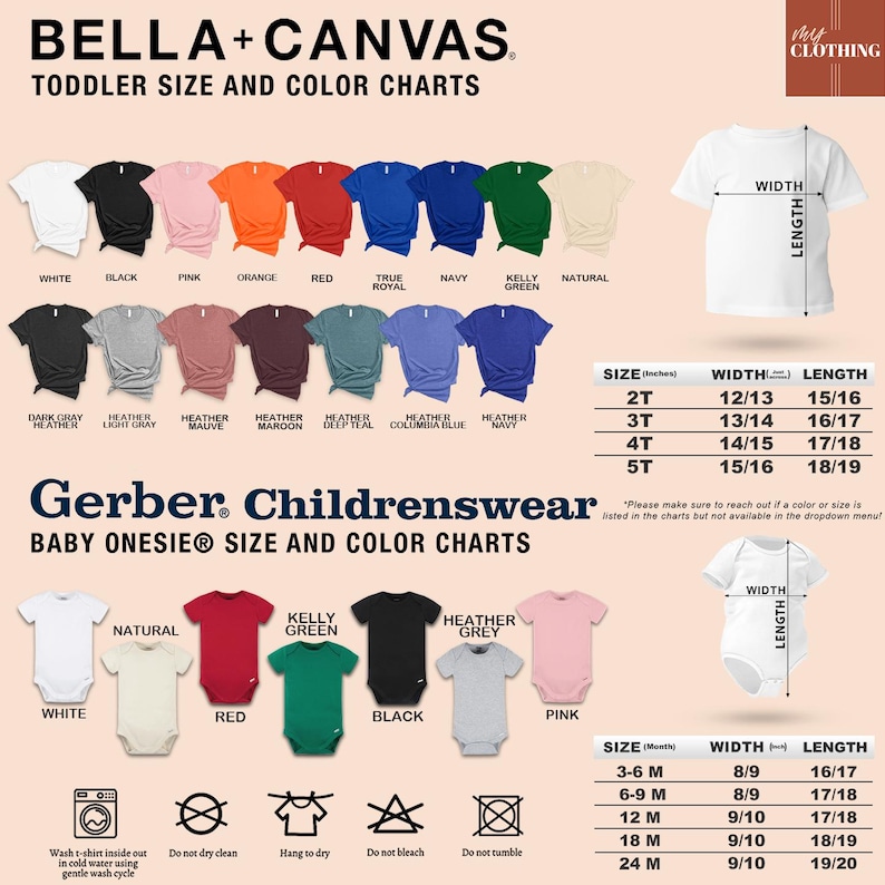 a baby onesie and color chart for the baby onesie and color chart