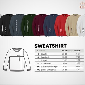 a long sleeved sweater with the words sweatshirt printed on it