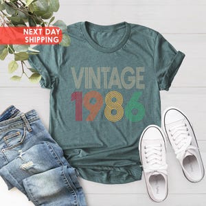 1986 Vintage Shirt, 1986 Birthday Shirt, 40th Birthday Gift, 40th Birthday Gift Shirt, 1986 Vintage Tee, 1986 Retro Shirt image 3