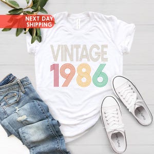 1986 Vintage Shirt, 1986 Birthday Shirt, 40th Birthday Gift, 40th Birthday Gift Shirt, 1986 Vintage Tee, 1986 Retro Shirt image 4