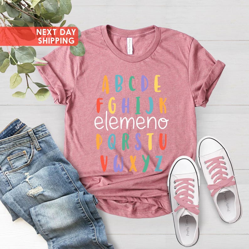 ABC Elemeno Shirt, Teacher Shirt, Kindergarten Teacher Shirt, Alphabet Shirt, Preschool Teacher Shirt, ABC Shirt, Teacher Day Shirt image 3
