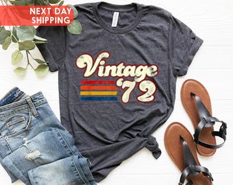 Vintage 1972 Shirt, 54th Birthday Gift For Men, Retro 1972 Shirt, Born In 1972 Shirt, 54th Birthday Gift For Woman, 1972 Vintage Shirt